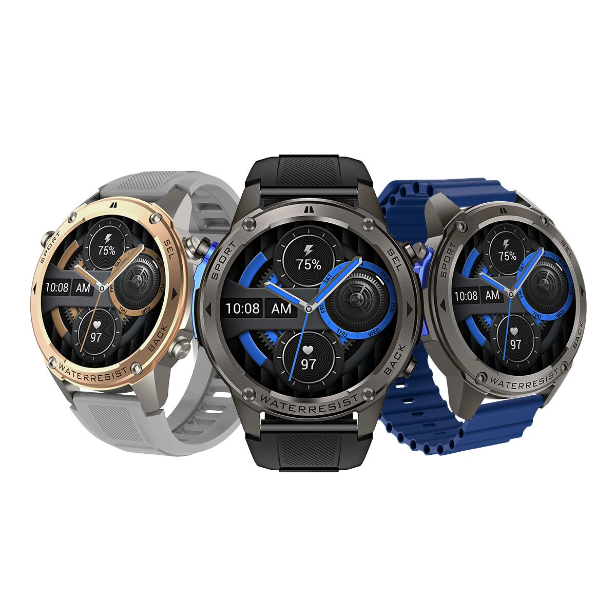 BlitzWolf BW-Voyager1 1.43-inch AMOLED GPS Double Straps Compass & Barometer 10ATM Waterproof bluetooth Call Heart Rate Blood Oxygen Monitor Sleep Monitoring Menstrual Cycle Multi-sports Outd (image for) BlitzWolf BW-Voyager1 1.43-inch AMOLED GPS Double Straps Compass & Barometer 10ATM Waterproof bluetooth Call Heart Rate Blood Oxygen Monitor Sleep Monitoring Menstrual Cycle Multi-sports Outd