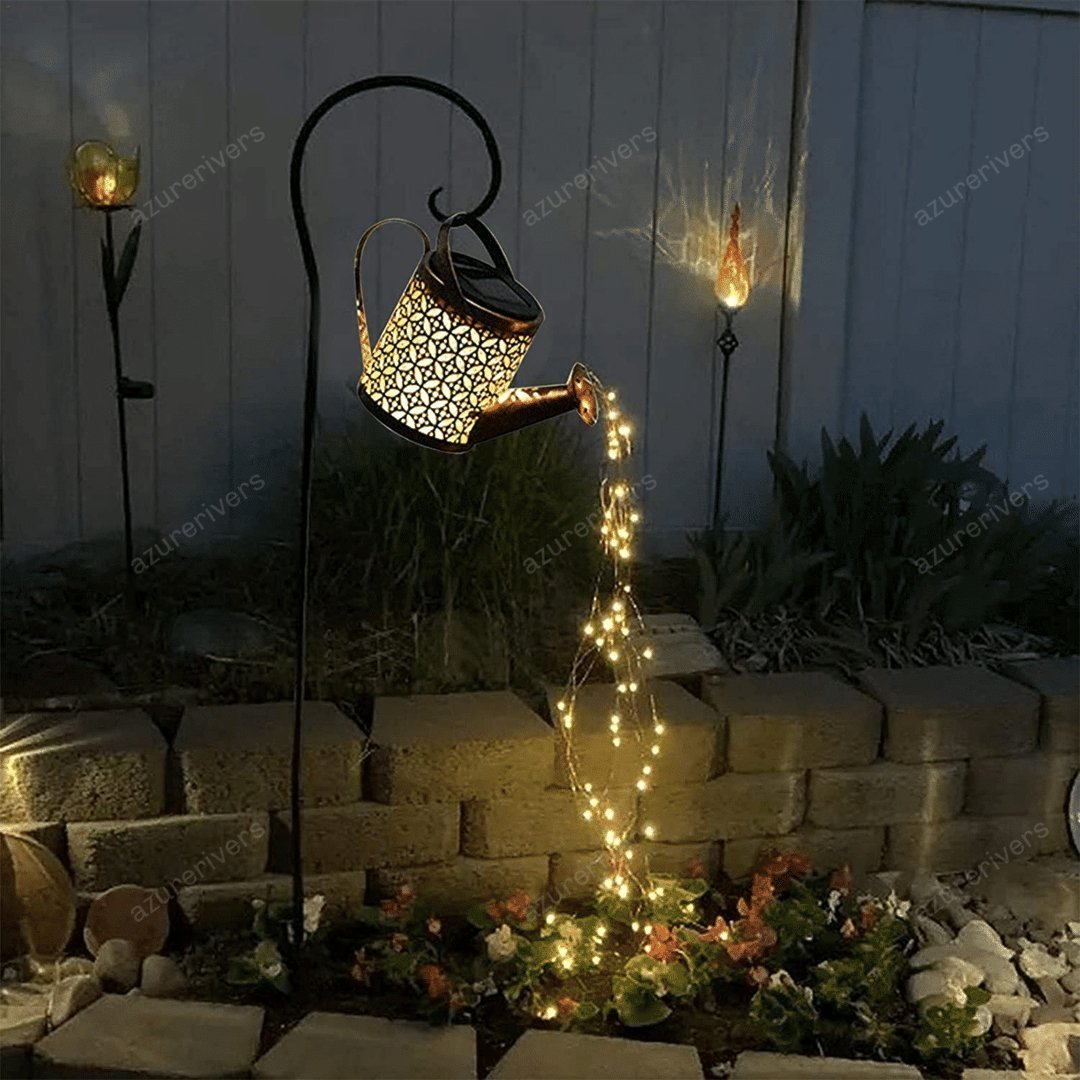(image for) 🔥SUMMER HOT SALE - 49% OFF🔥Solar Waterfall Lights Outdoor Garden Decor Yard Romantic Atmosphere