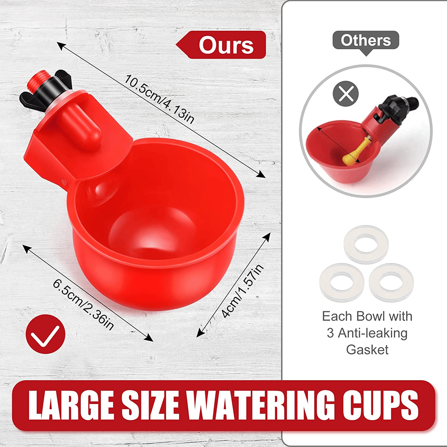 (image for) (⚡Flash Sale Today - 49% OFF) 6PCS/SET Automatic Poultry Drinking Bowl - Buy 2 Get 1 Free