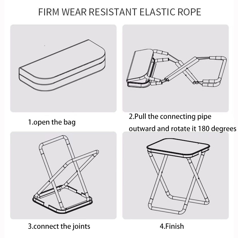 (image for) 💥Factory Clearance Sale, Return Funds💥 Outdoor Handbag Folding Stool Portable Stainless Steel Camping Fishing Chair