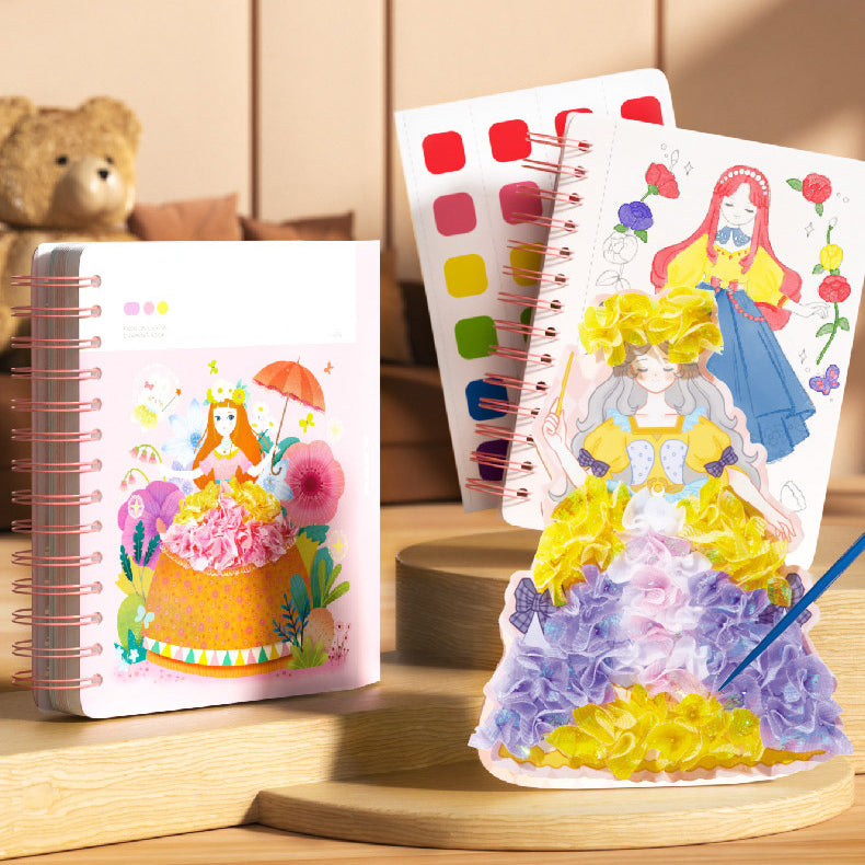(image for) Hand-painted DIY Cartoon Sticker Book With Various Playing Methods