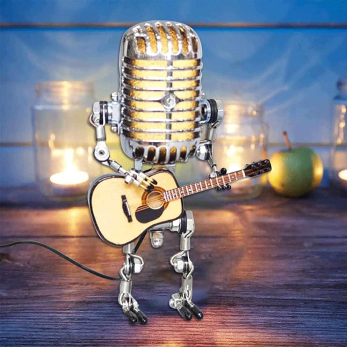 (image for) 🔥 49% OFF🎁Vintage Metal Microphone Robot Desk Lamp🎸